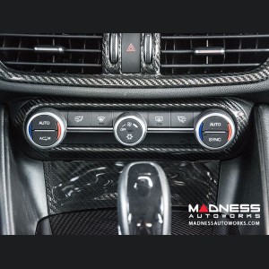 Alfa Romeo Stelvio Air Conditioning Dash Bezel - Carbon Fiber - Pre '20 - Italian Theme